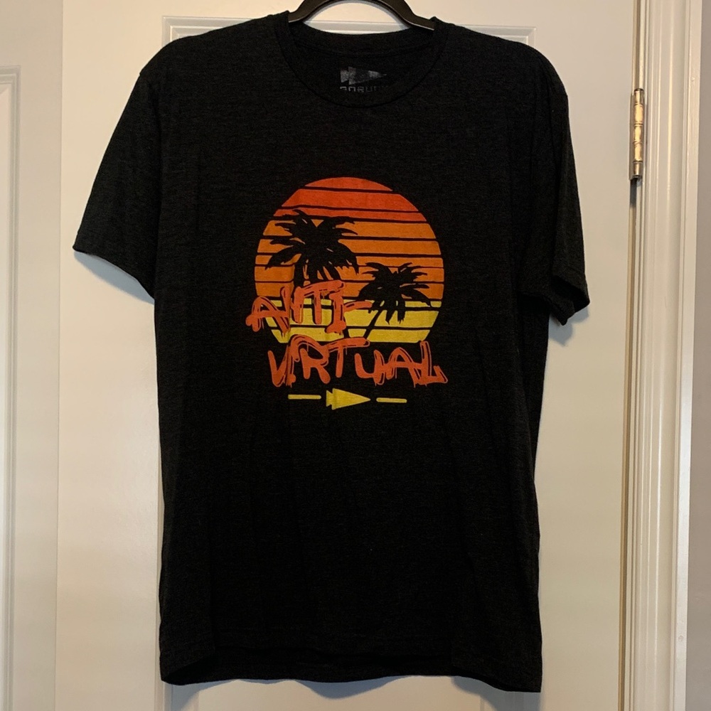 GORUCK Men's Graphic T-Shirt - Black with Orange Sunset Design, Size M, GUC